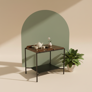Tray Table styled in a warm living room