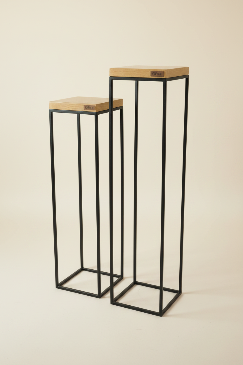 four Corner Stands in White Oak finish [H:52247715807533]