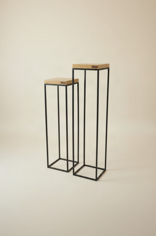 four Corner Stands in White Oak finish [H:52247715807533]