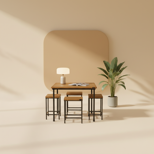 Adap Table styled in a warm living room