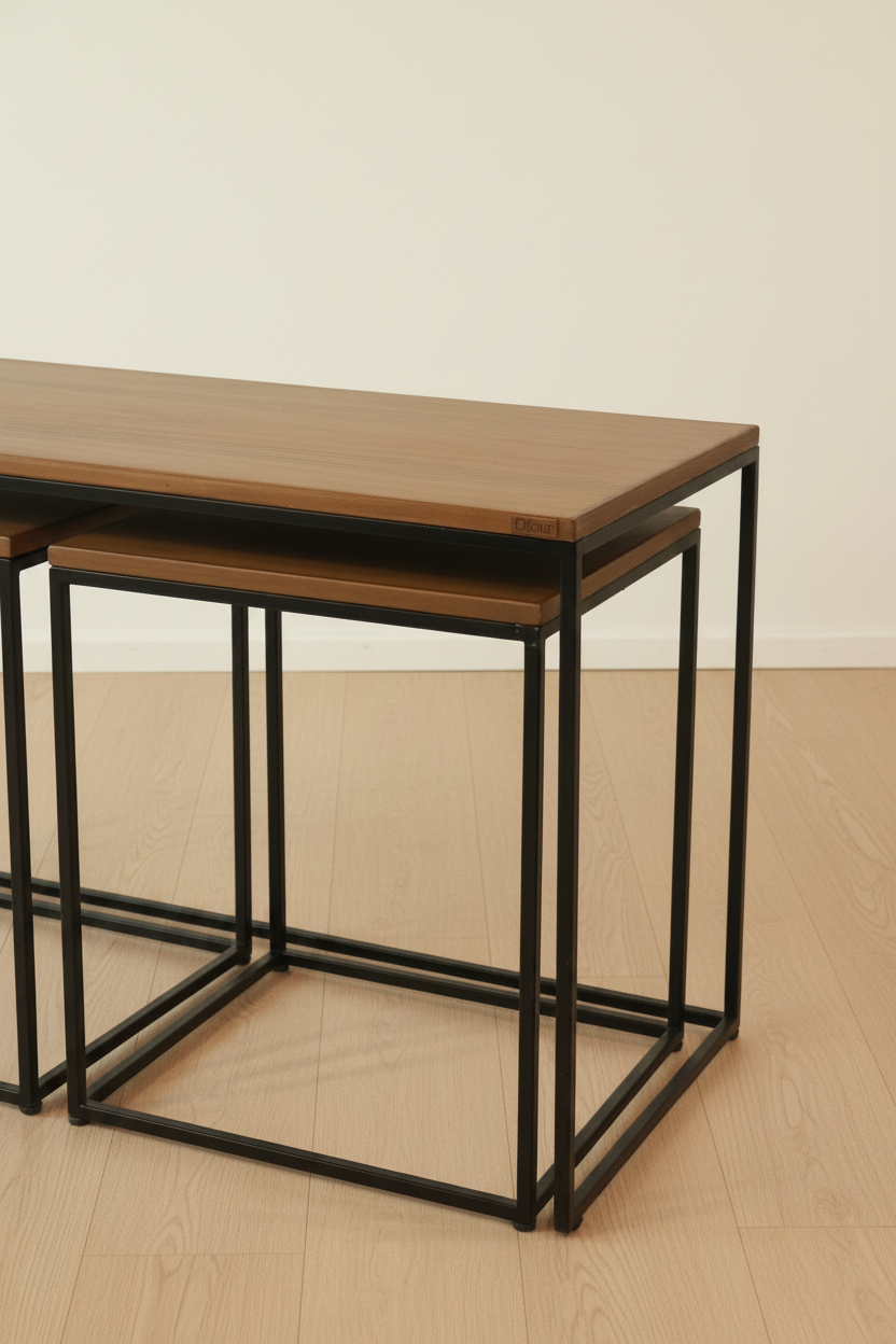 four Nested Trio in Teak finish