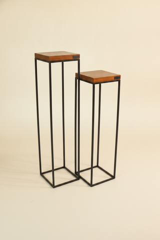 four Corner Stands in Teak finish [H:50365598794029]